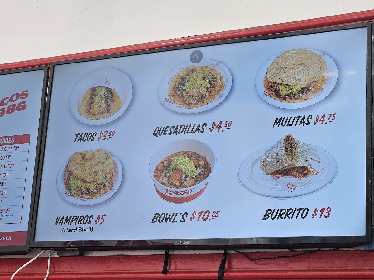 Tacos 1986 Menu - Image 4